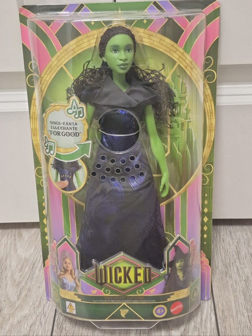 Mattel Wicked Elphaba Fashion Doll Sings- FOR GOOD New